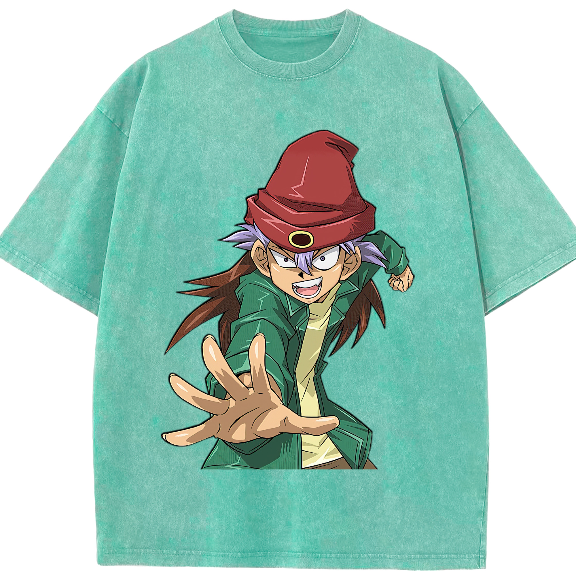 （画像用） 遊☆戯☆王 Yu-Gi-Oh! 綿100% ヴィンテージ風 半袖Tシャツ（フロントプリント）